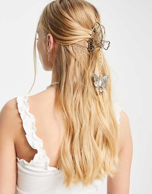 Genglass Pinces à cheveux papillon dorées Barrettes à cheveux Accessoires pour cheveux pour femmes et filles Lot de 4 Genglass Pinces à cheveux papillon dorées Barrettes à cheveux Accessoires pour cheveux pour femmes et filles Lot de 4