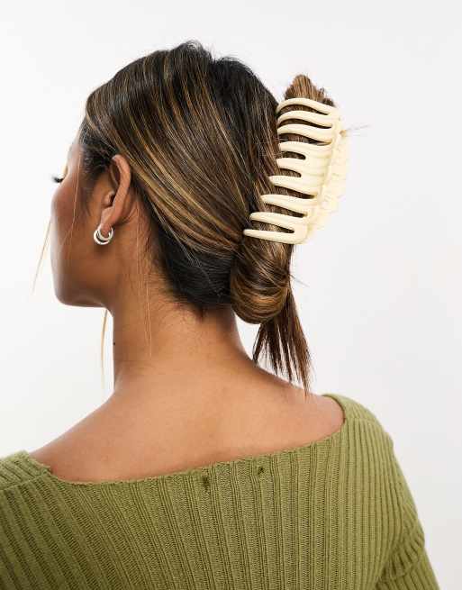 DesignB London - Pince à cheveux - Blanc cassé mat