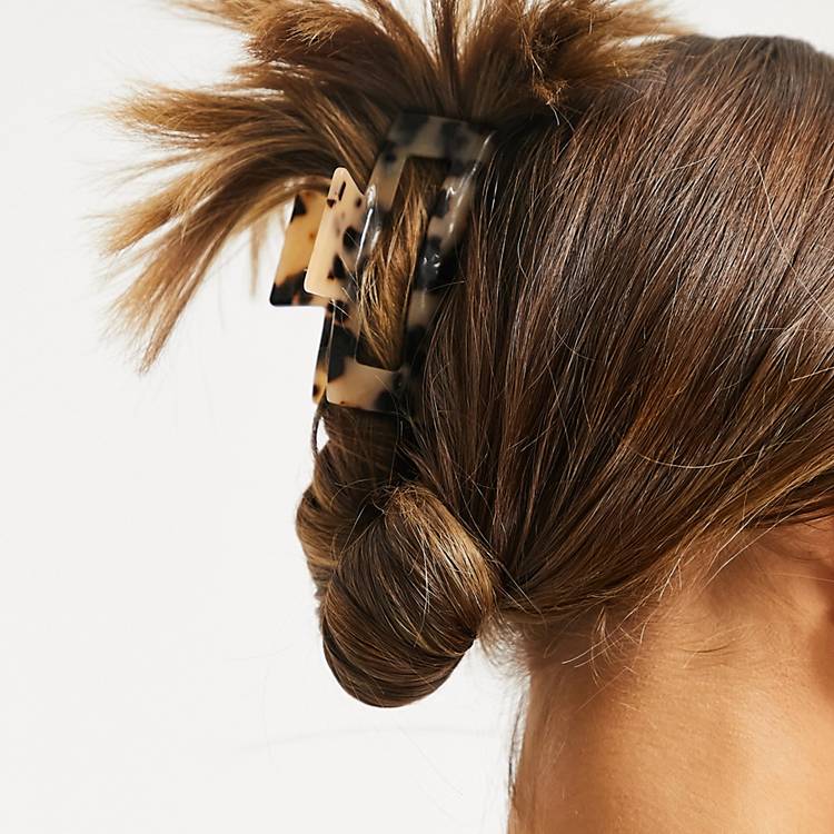 Pince à cheveux abstraite en résine à motif écaille de tortue Asos Femme Accessoires Accessoires cheveux 