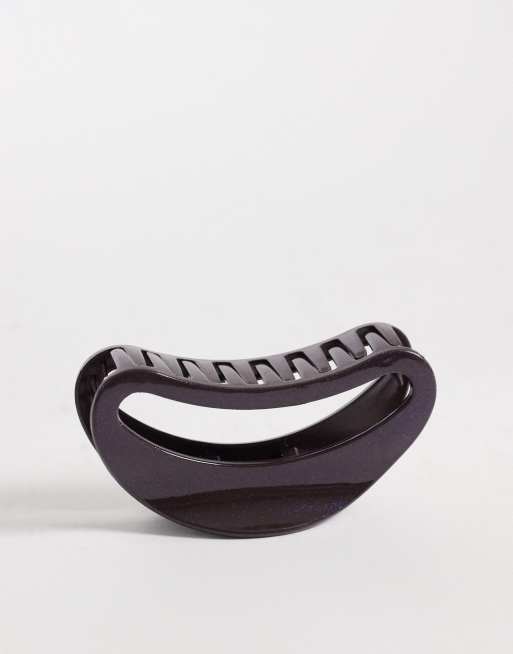DesignB London - Pince à cheveux en forme de dôme - Marron foncé, 3 de 3