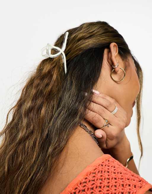 DesignB London - Pinza per capelli bianca