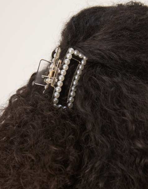 DesignB London - Pinza per capelli decorata con perle - view 1
