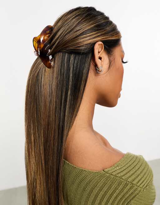 DesignB London - Pinza per capelli tartarugata 