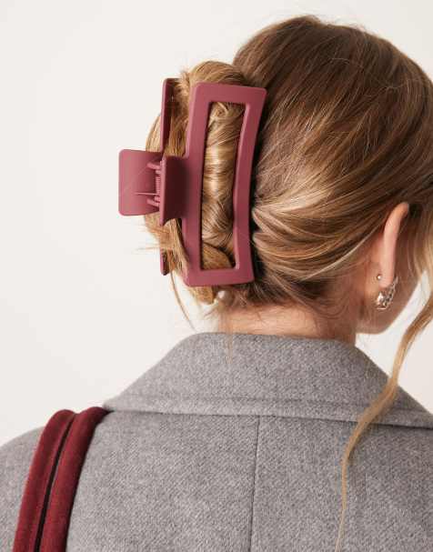 DesignB London - Pinza per capelli XL bordeaux opaco - view 1