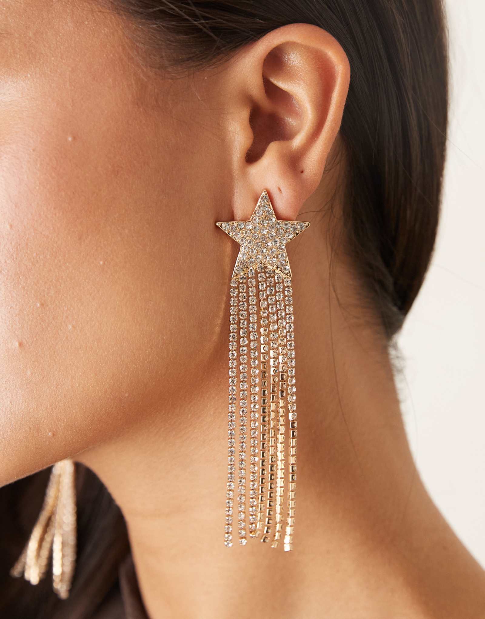 Золотые серьги DesignB London premium statement, украшенные звездочками