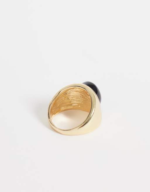 DesignB London resin cabochon ring in gold tone, 2 of 3
