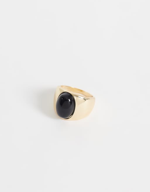 DesignB London resin cabochon ring in gold tone, 3 of 3