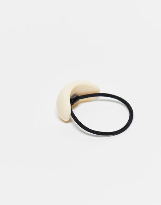 DesignB London resin hair tie in cream, 2 of 3