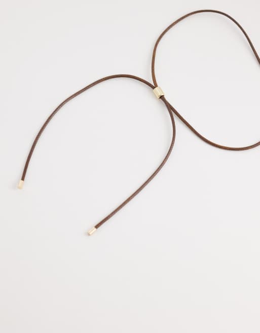 DesignB London resin pendant cord necklace in cream, 2 of 4