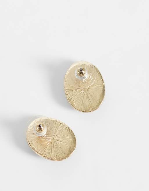 DesignB London resin stud earring in burgundy, 4 of 4