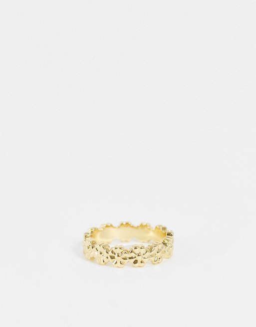 DesignB London - Ring van bloemen in goudkleur