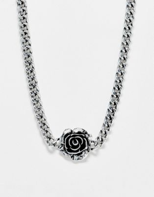DesignB London rose choker in silver