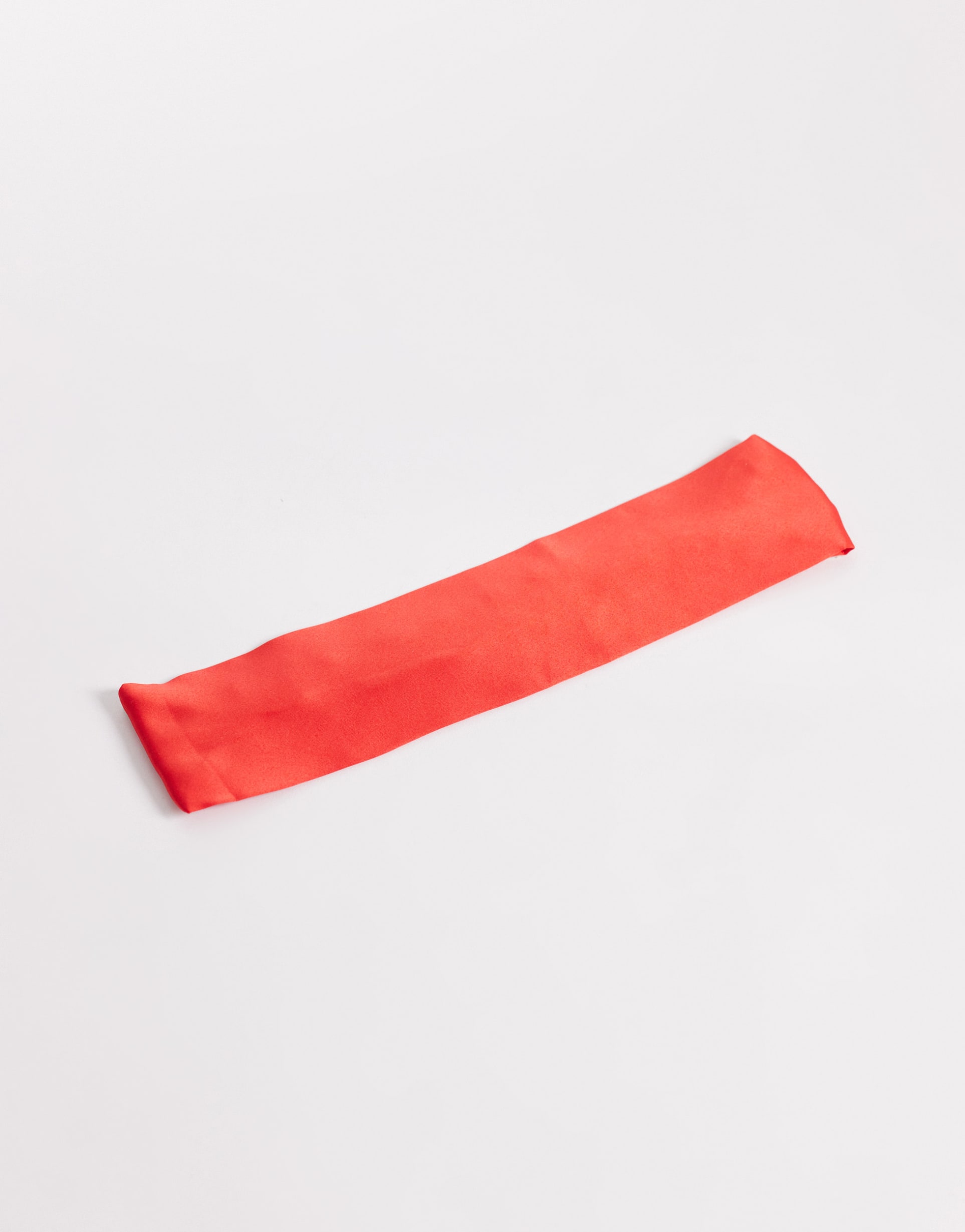 designb london satin headband in red