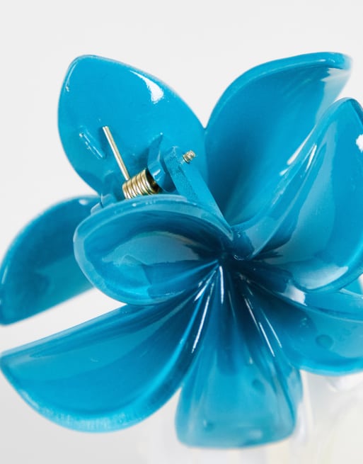 DesignB London - Set van 2 tropische bloemvormige haarklemmen, 3 van 4