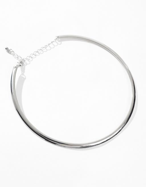 DesignB London - Sølvfarvet choker-halskæde i cirkeldesign  , 2 af 4