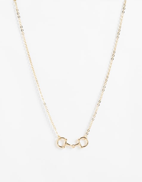 DesignB London snaffle ketting in goud - view 1