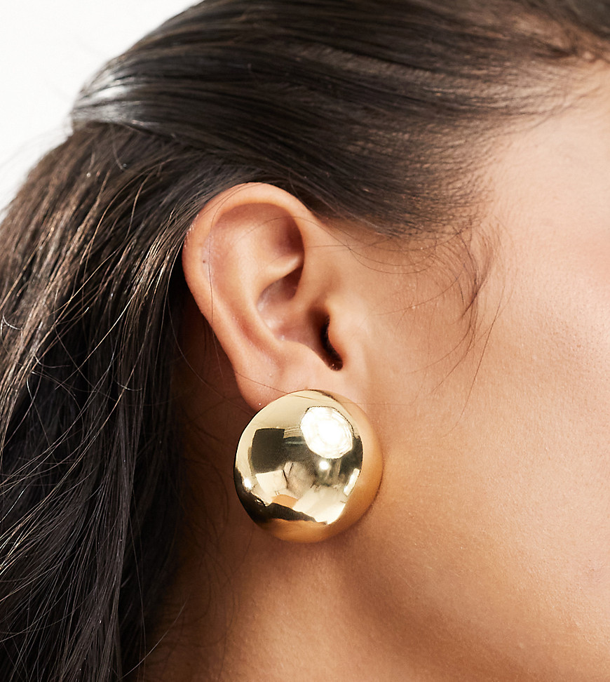DesignB London spherical stud earrings in gold