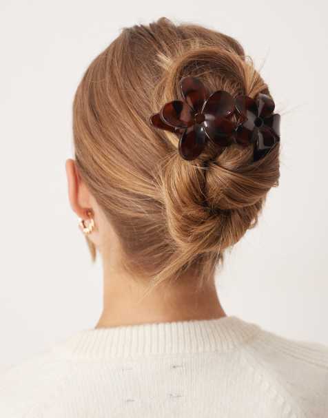 DesignB London – Spräckligt hårspänne med blommor - view 1