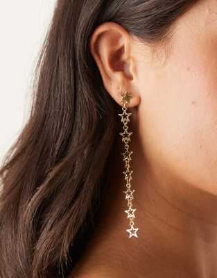 DesignB London DesignB London star drop earrings in gold