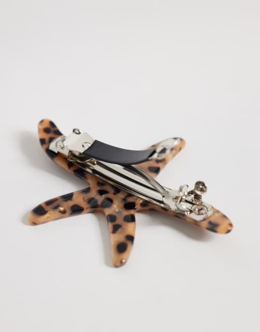 DesignB London starfish barrette clip in tort, 3 of 3