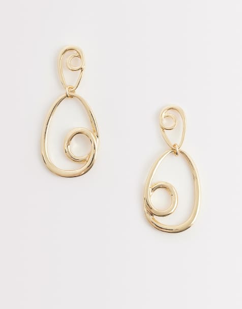 DesignB London – Statement-Ohrstecker in Goldoptik - view 1