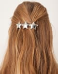 [DesignB London] DesignB London statement star barette hair clip in silver tone No Size SILVER