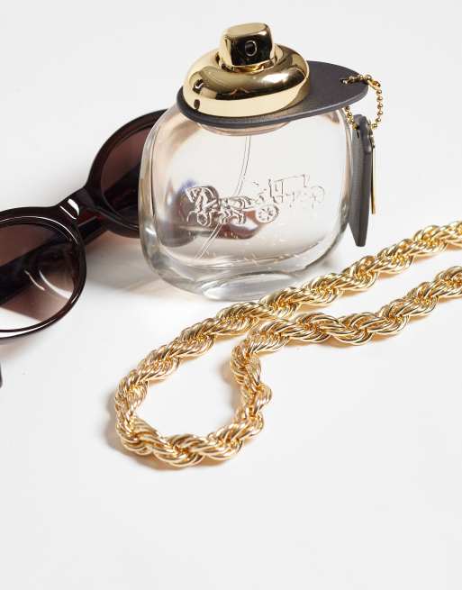 DesignB London statement twisted rope chain necklace in gold, 2 of 4