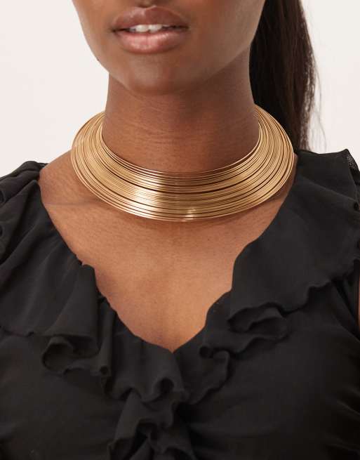 DesignB London - Statementketting van draad in goud