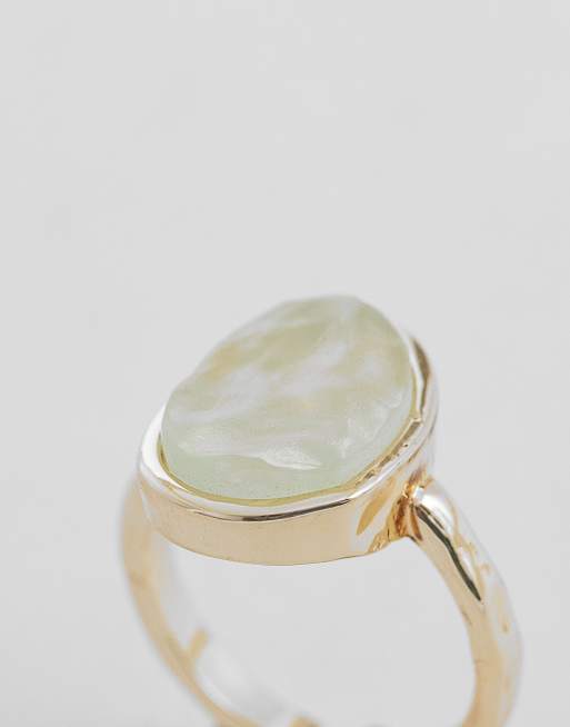 DesignB London stone ring in gold, 2 of 3