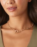 [DesignB London] DesignB London t-bar lariat chain necklace in gold-Silver No Size GOLD