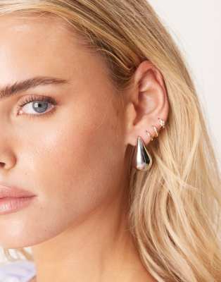 teardrop earrings in silver
