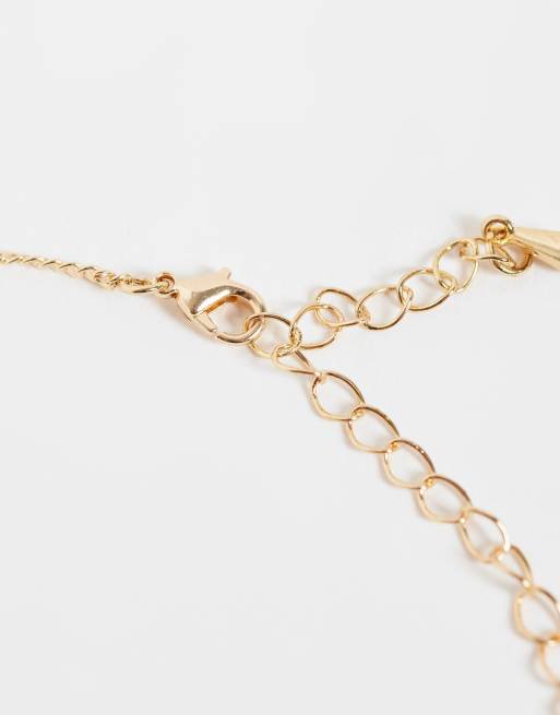 DesignB London teardrop pendant necklace in gold, 3 of 4