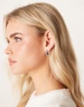 [DesignB London] DesignB London teardrop stud earrings in silver No Size SILVER