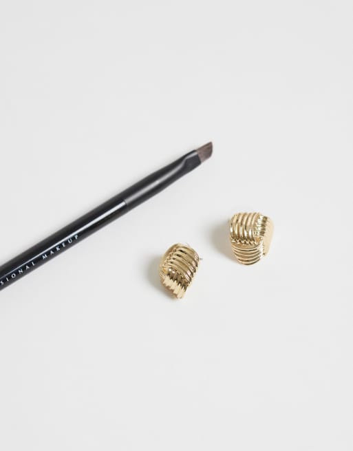 DesignB London vintage inspired knot earrings in gold, 2 of 5