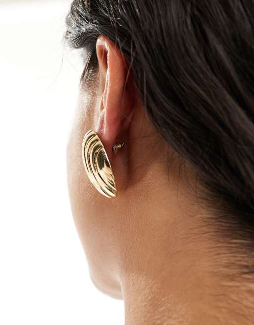 DesignB London vintage style stud earrings in gold ASOS