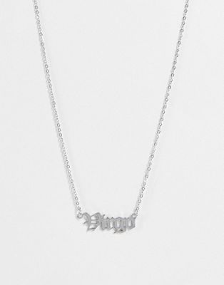 DesignB London Virgo stainless steel starsign necklace in silver
