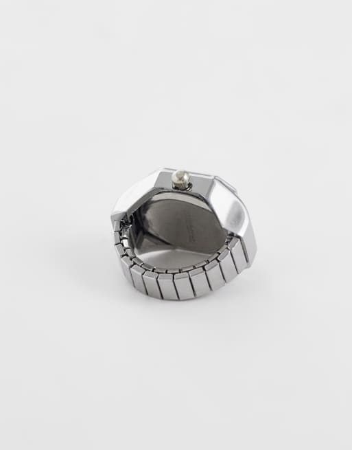 DesignB London watch ring in silver, 2 of 3