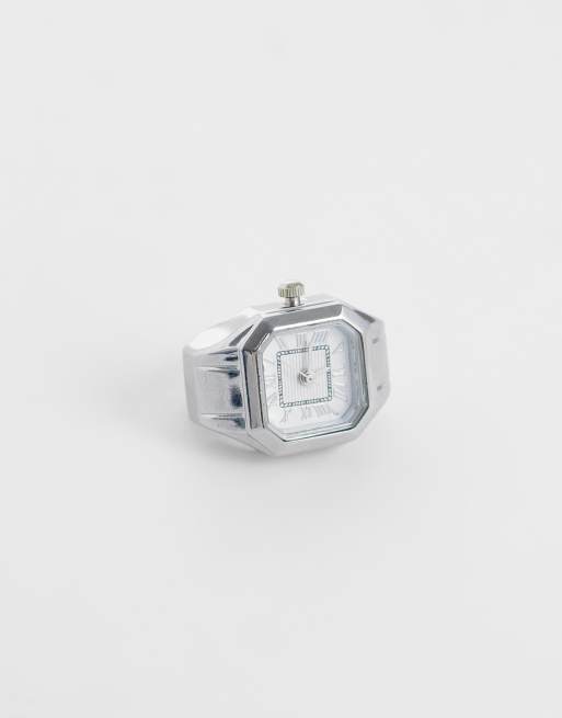 DesignB London watch ring in silver, 3 of 3