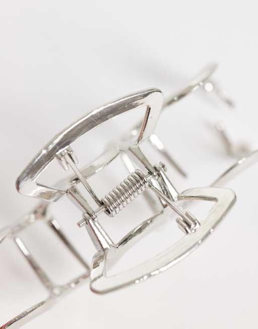 DesignB London wavy metal hairgrip in silver, 3 of 3