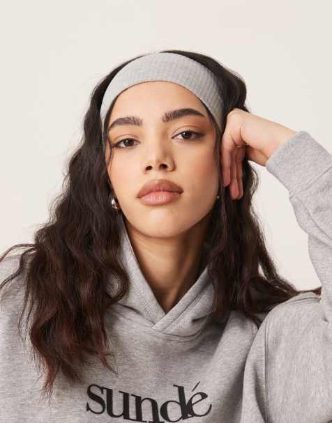 DesignB London wide jersey headband in gray - view 1