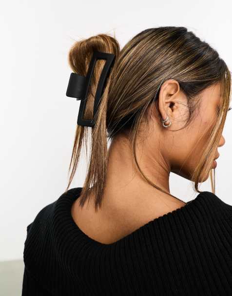 DesignB London XL hair claw in matte black - view 1