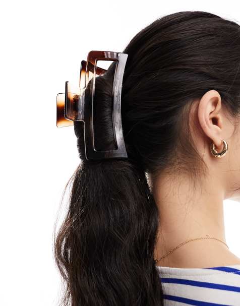 DesignB London XL hair claw in tortoiseshell - view 1