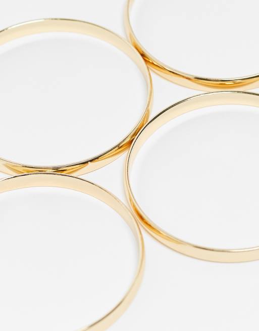 DesignB London – Zestaw 4 bransoletek w odcieniu złota , 2 z 4