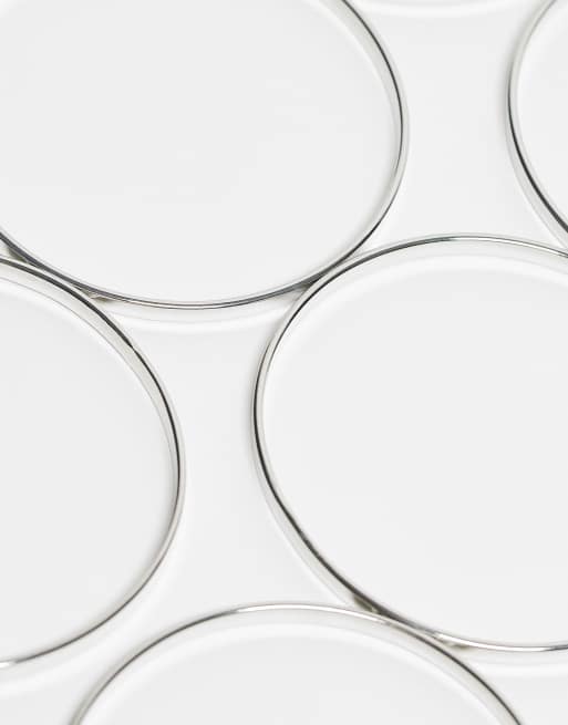 DesignB London – Zestaw 8 bransoletek w odcieniu srebra, 2 z 3
