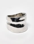 [DesignB London] DesignB molten wrap around ring in silver 20-21MM SILVER