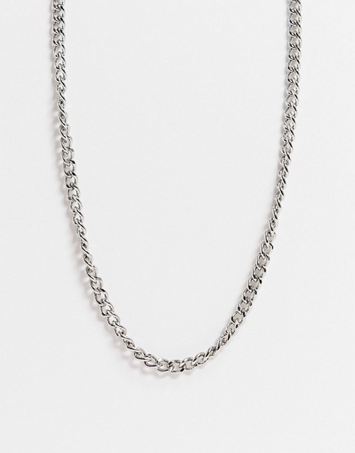 DesignB neck chain in silver with t-bar fastening