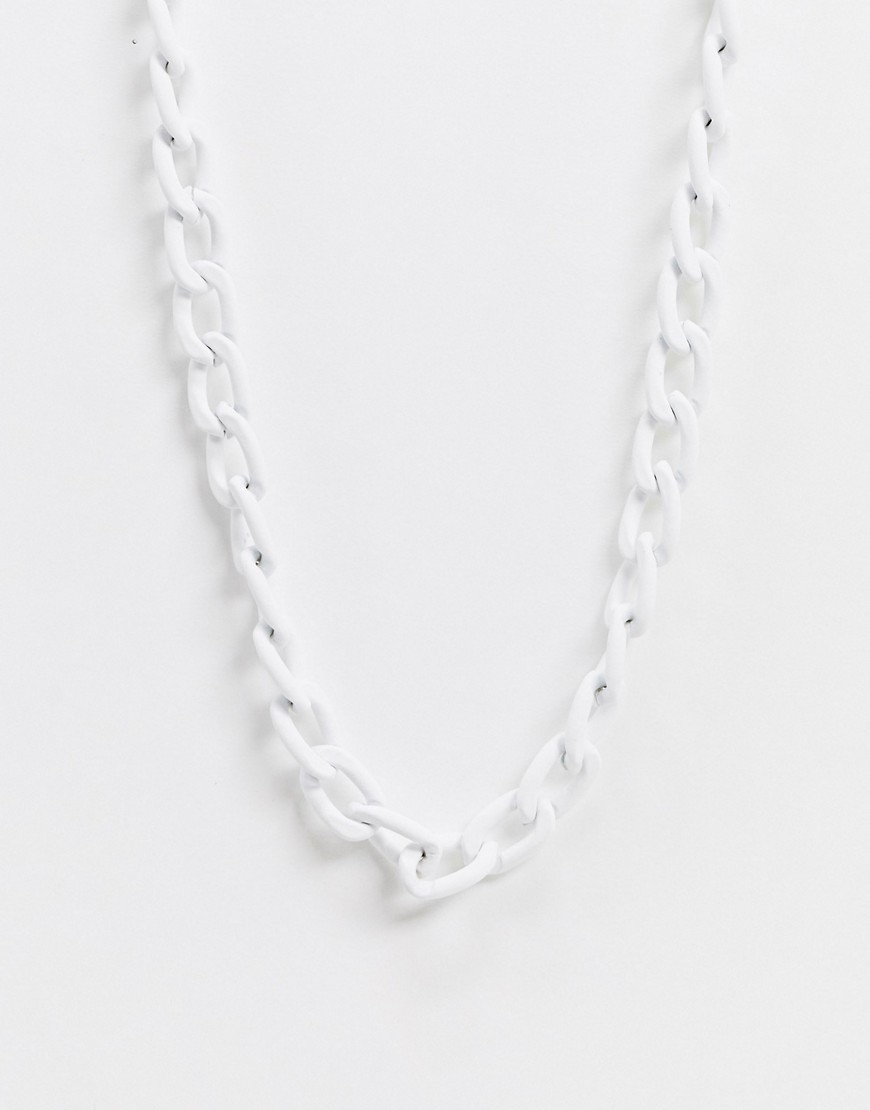 DesignB neck chain in white