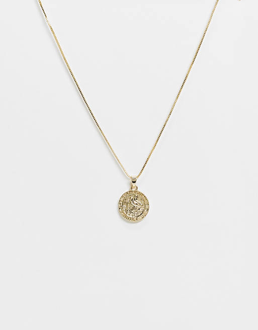 DesignB neckchain in gold with st christopher pendant