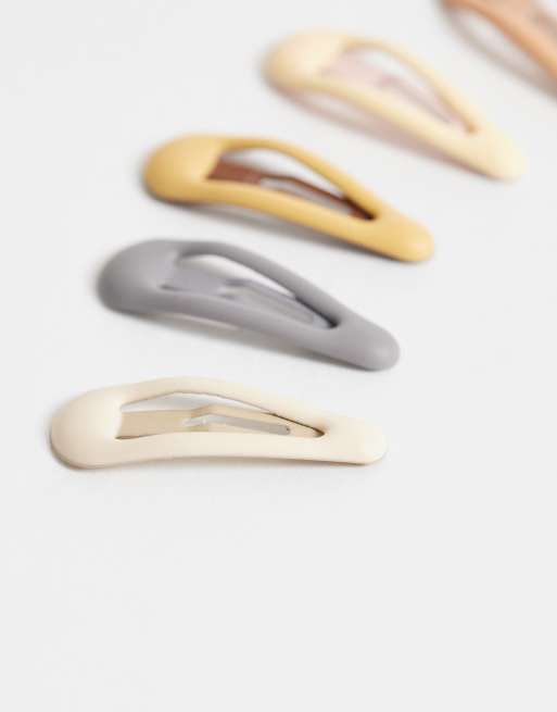 DesignB pack of 10 mini snap clips in matt neutrals, 2 of 3