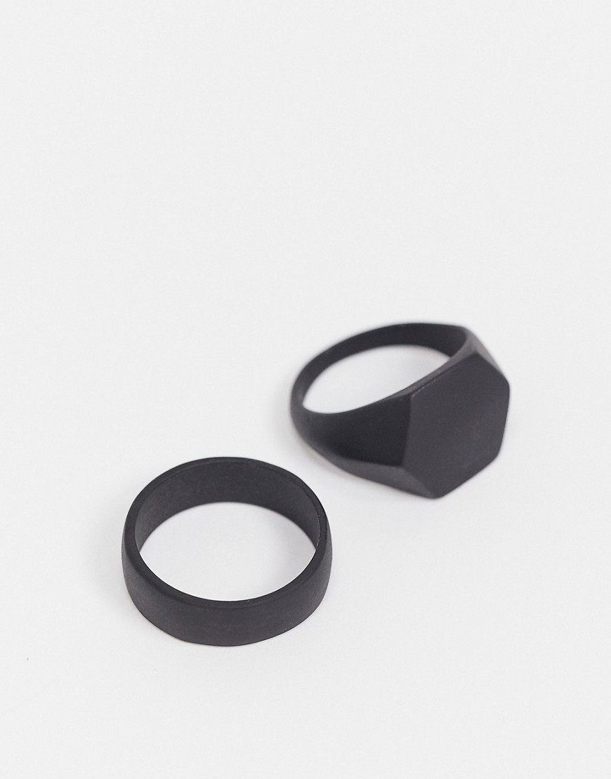 DesignB ring 2 pack in black